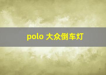 polo 大众倒车灯